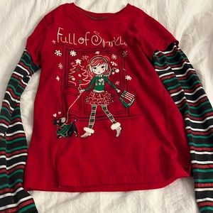 Christmas shirt, size 10-12 (girls)